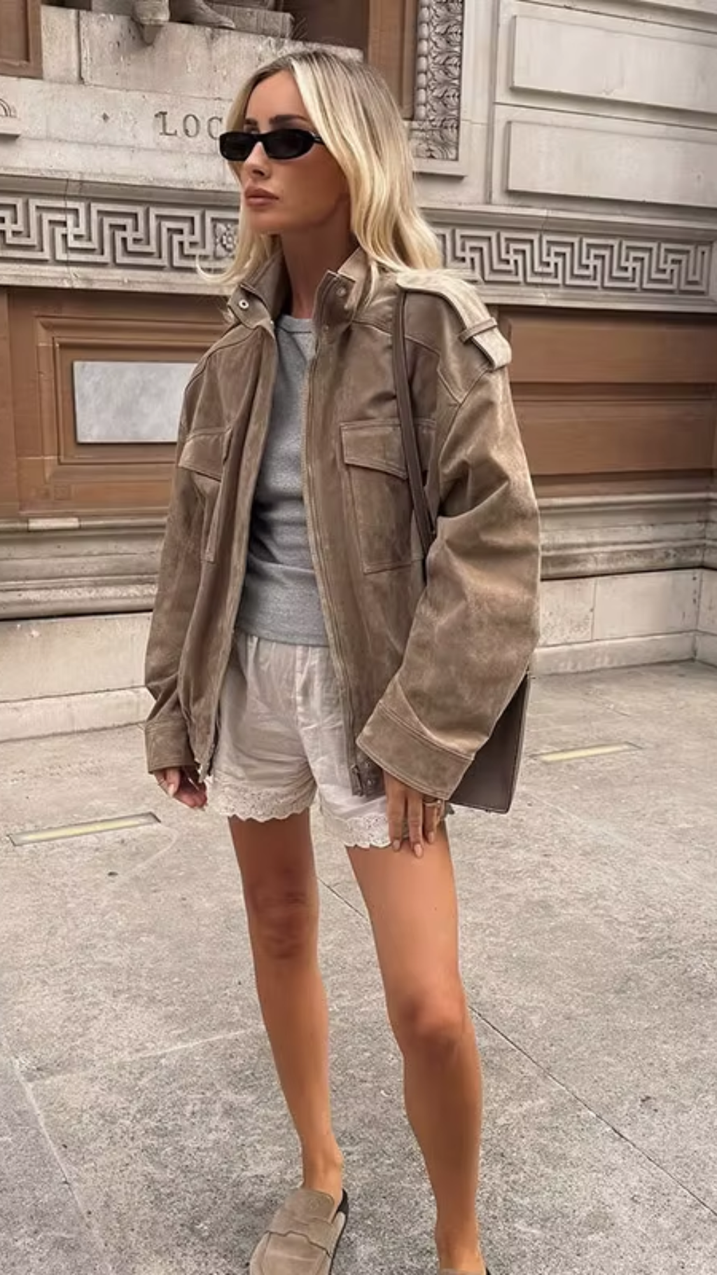 Suede Turtleneck Jacket