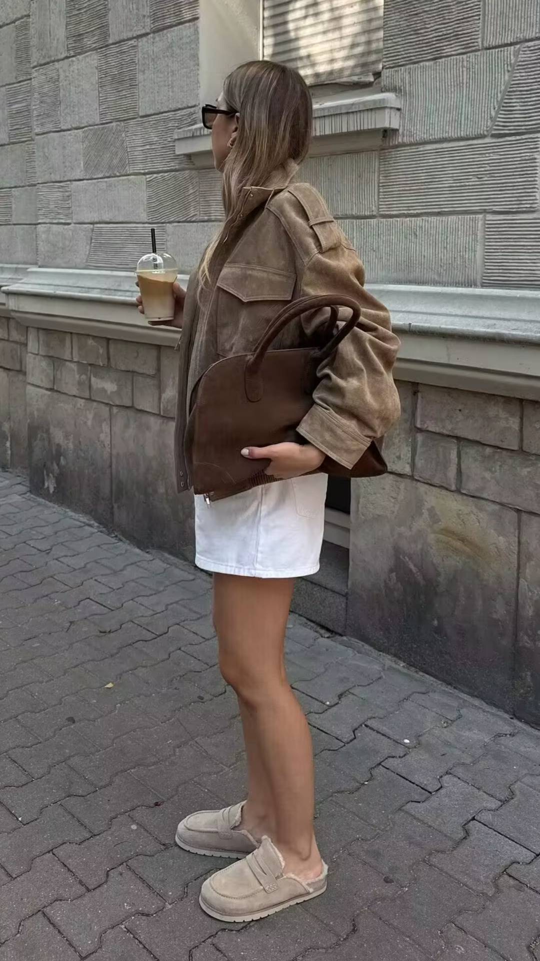 Suede Turtleneck Jacket