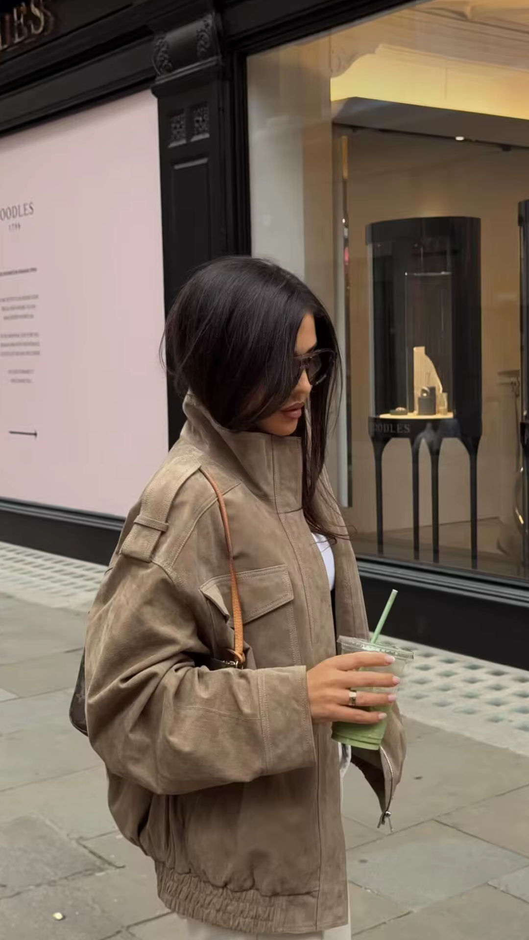 Suede Turtleneck Jacket