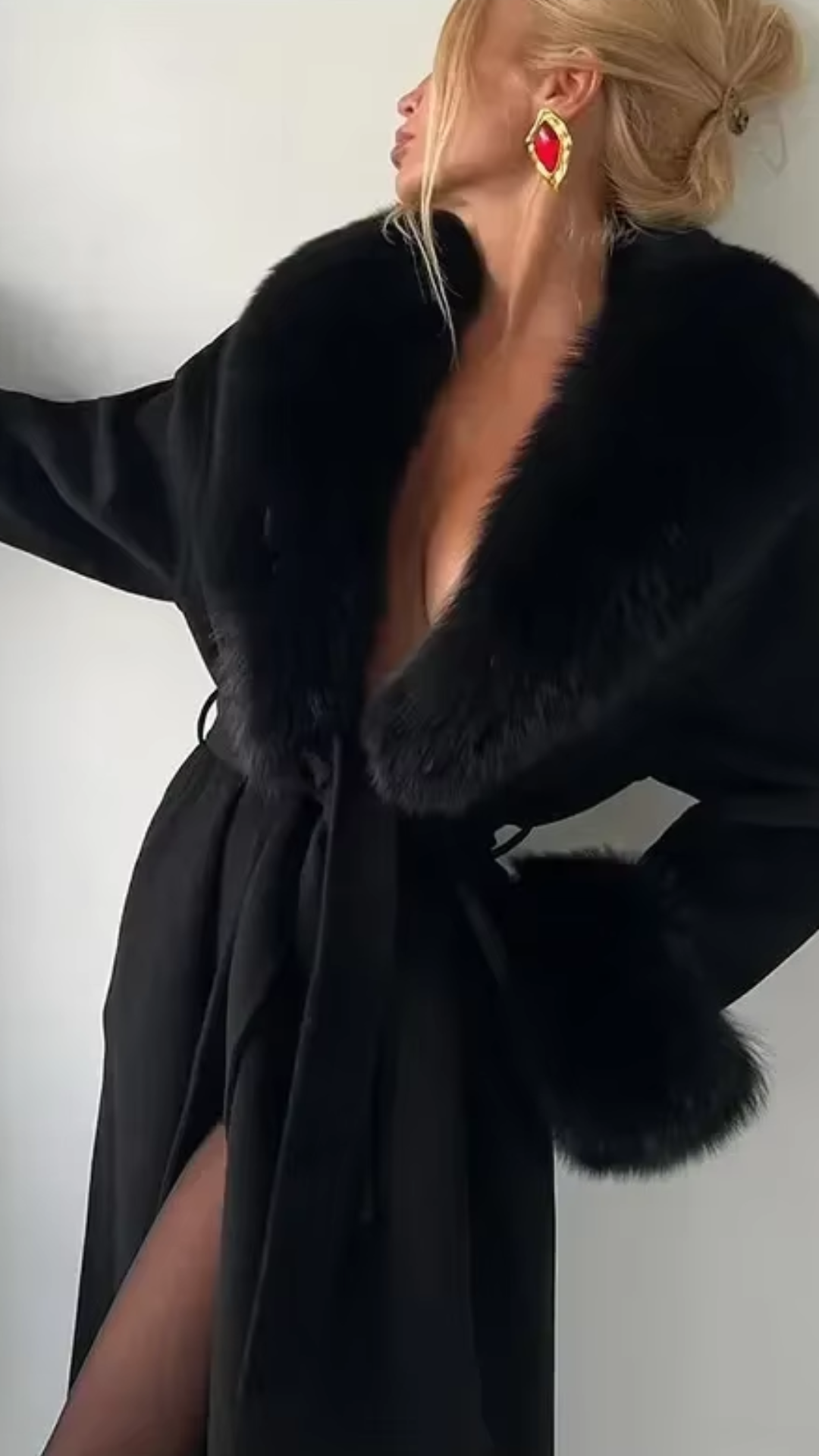 Vintage Black Fur Charm