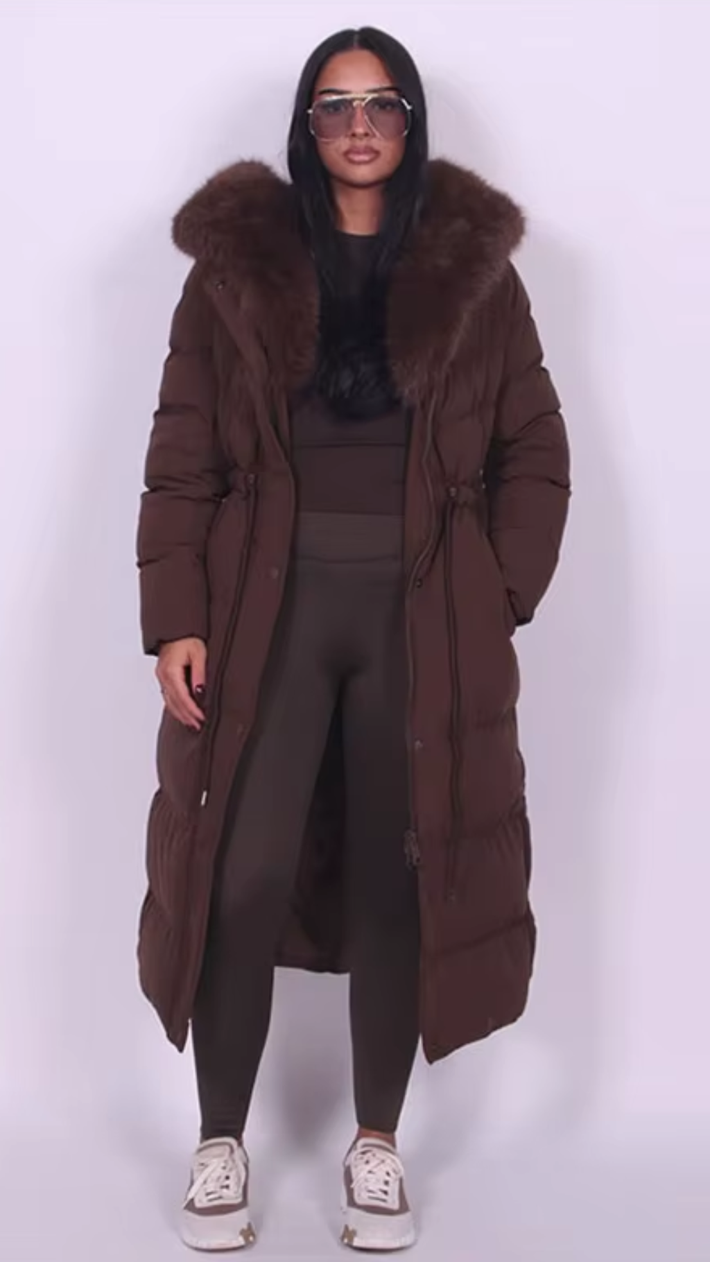 Long Padded Oversize Lapel Jacket