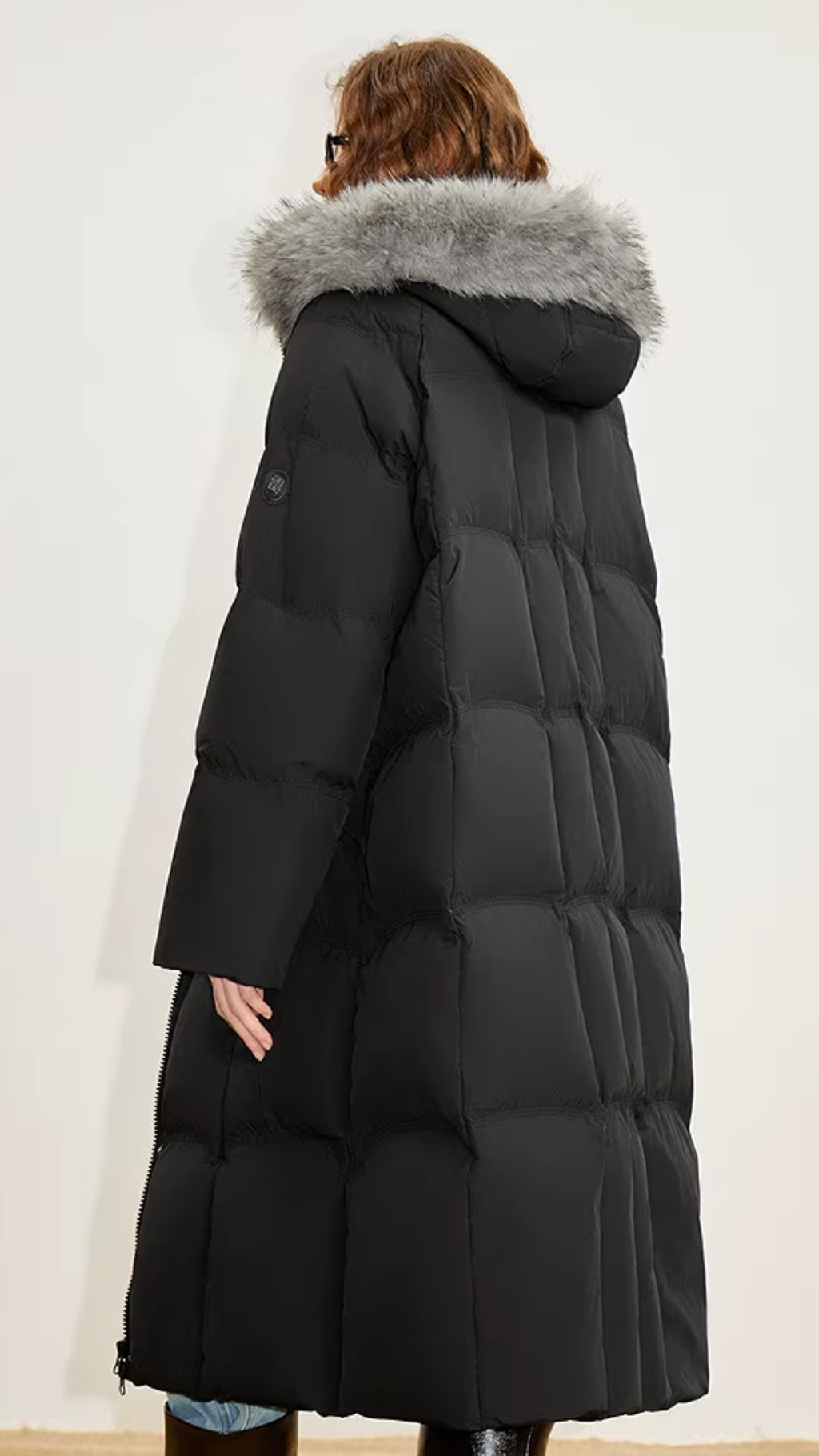 Black Long Duck Down Coat
