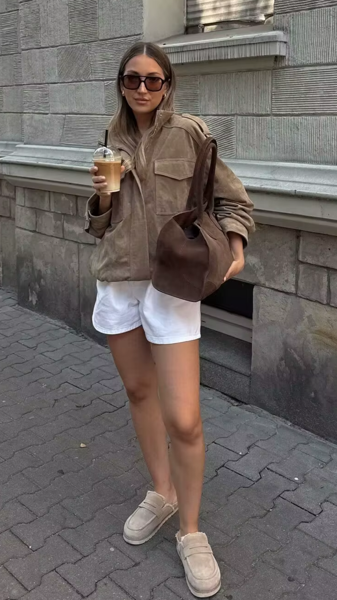 Suede Turtleneck Jacket