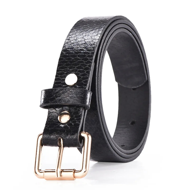 Leopard Snake Print Slim PU Belt