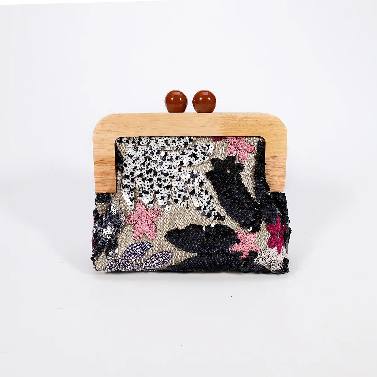 Sequins Embroidery Clutch Bag