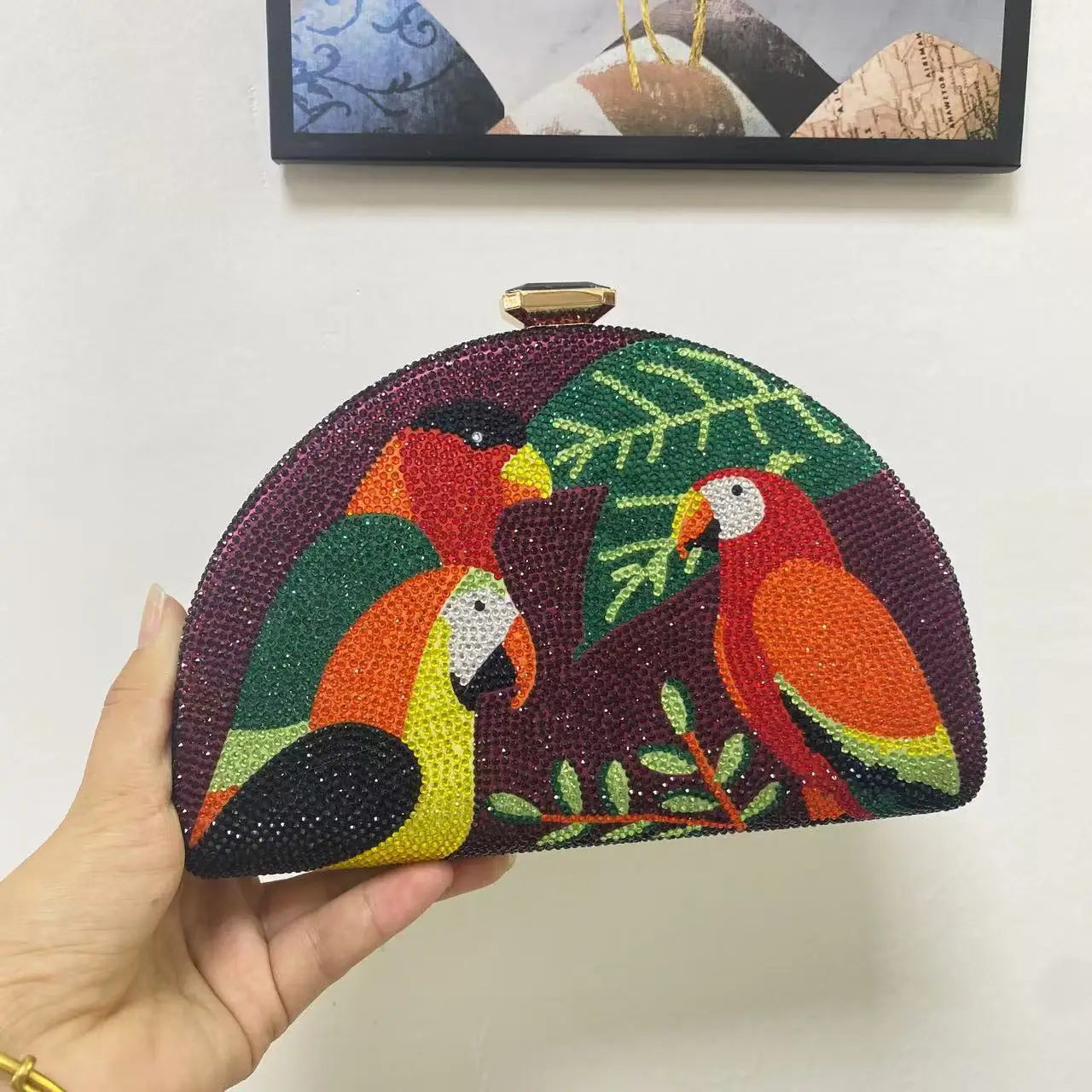 Parrot Diamond Evening Bag