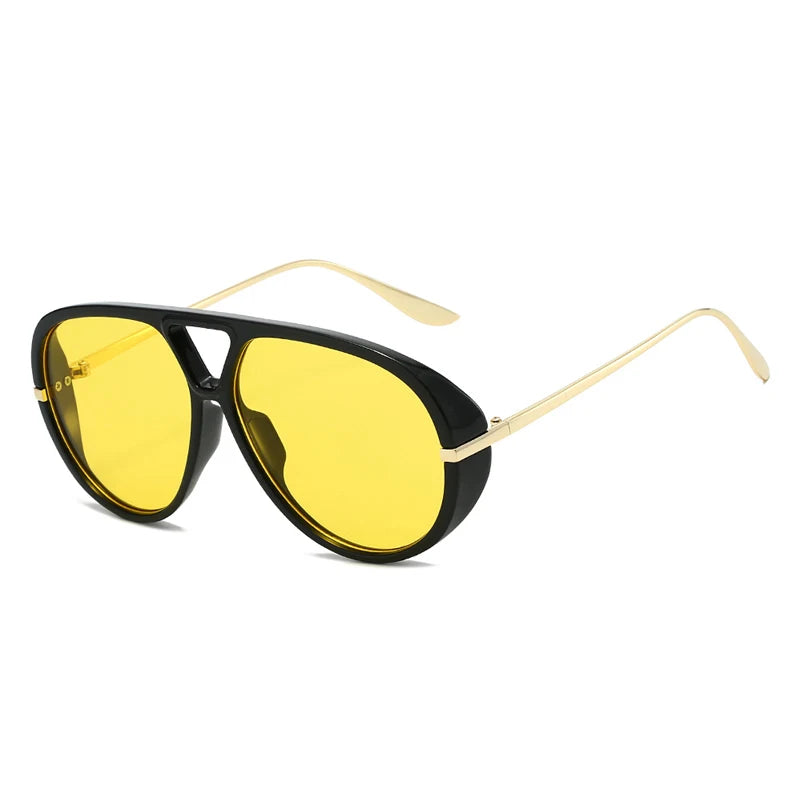 Oversized Double Bridge Pilot Sunglasses