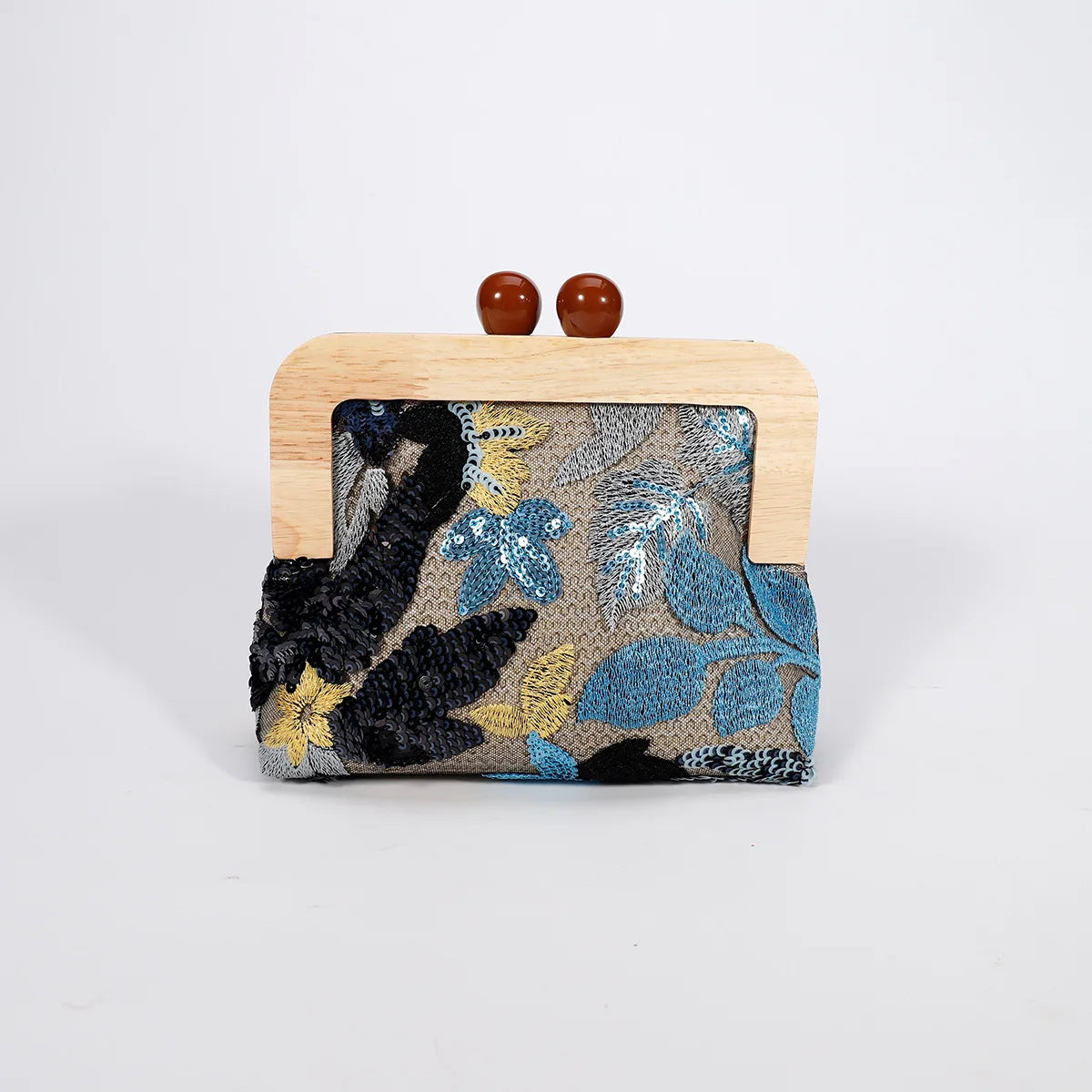 Sequins Embroidery Clutch Bag