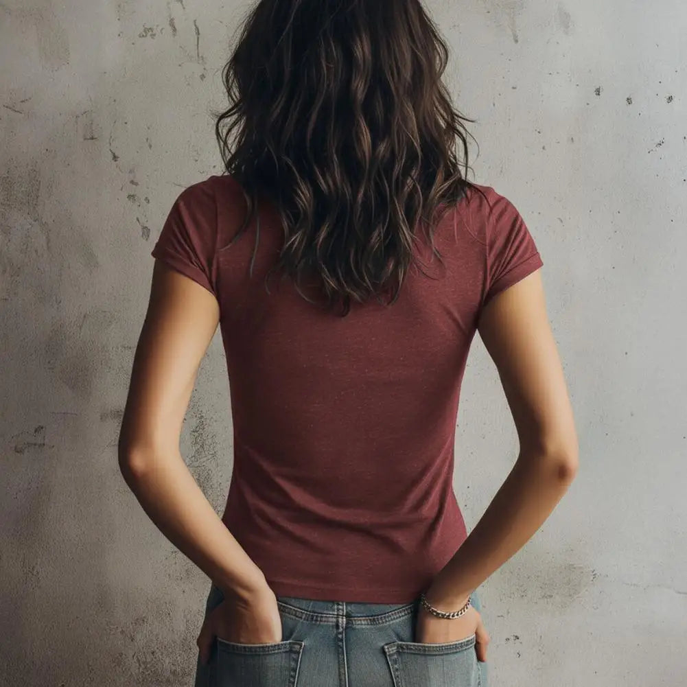 V-Neck Zip Front Casual Blouse