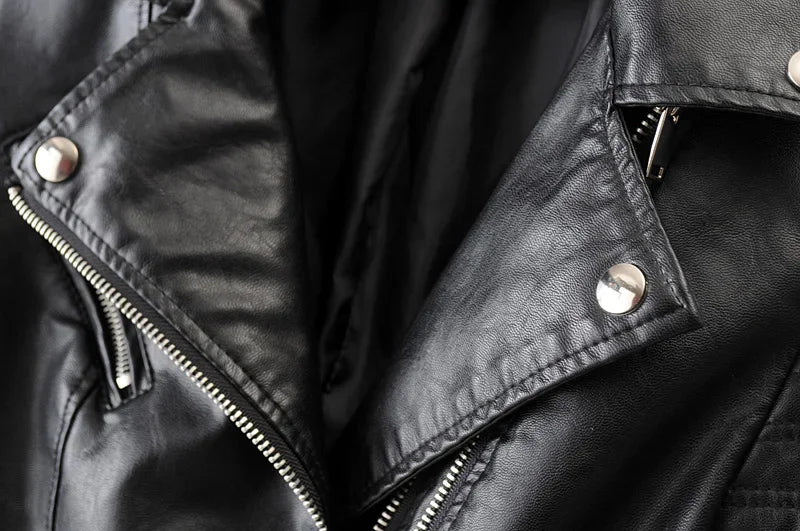 Faux Leather Biker Jacket