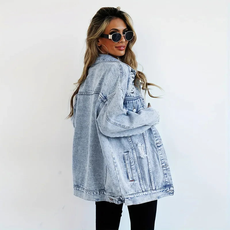 Blue Denim Women’s Autumn/Winter Jacket