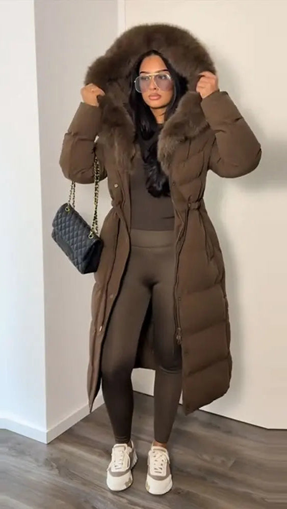 Long Padded Oversize Lapel Jacket