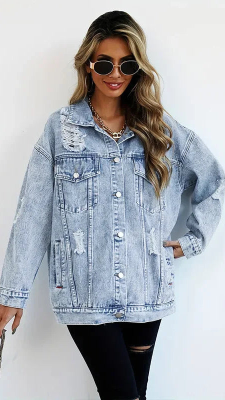 Blue Denim Women’s Autumn/Winter Jacket