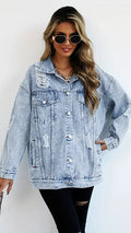 Blue Denim Women’s Autumn/Winter Jacket