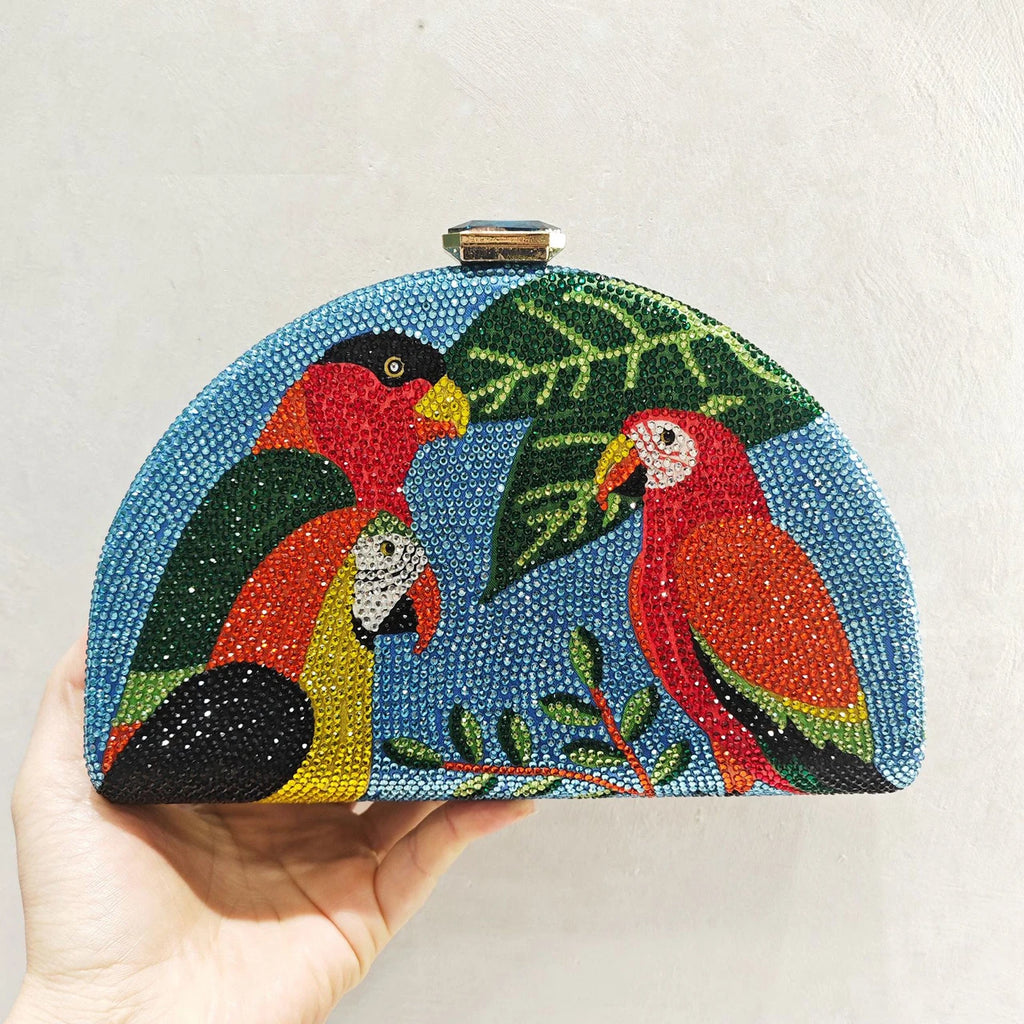 Parrot Diamond Evening Bag