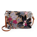 Embroidered Straw Clutch With Sequins
