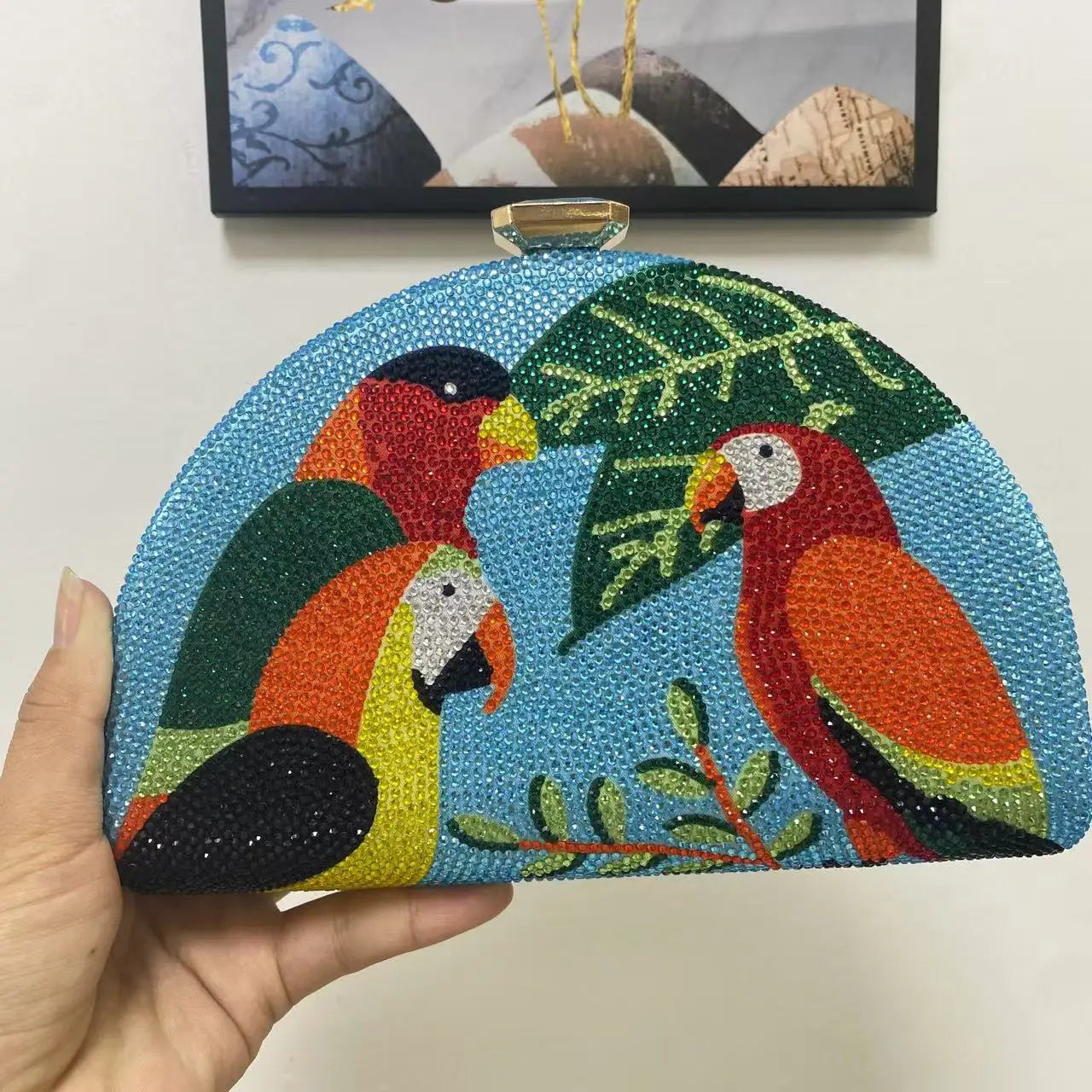 Parrot Diamond Evening Bag