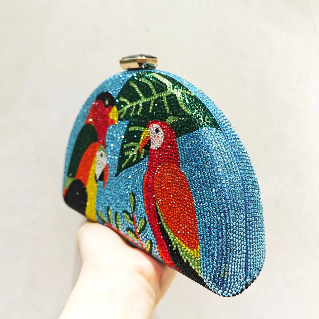 Parrot Diamond Evening Bag