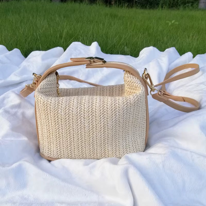 Mini Straw Crossbody Bag
