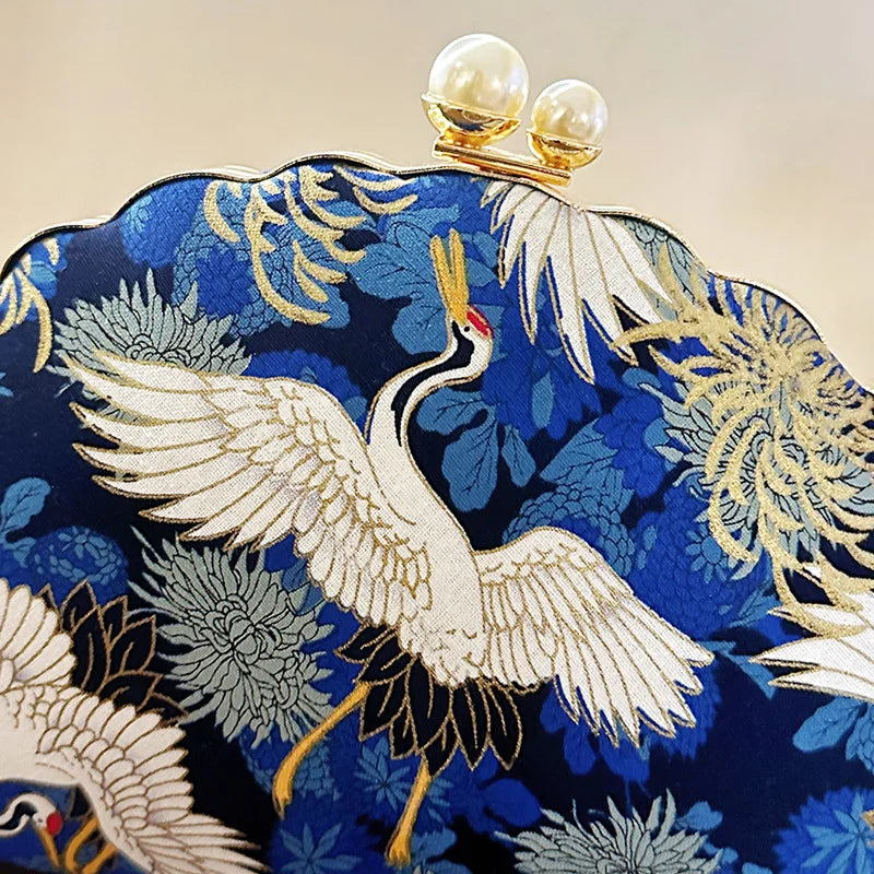 Embroidered Shell Shaped Mini Bag